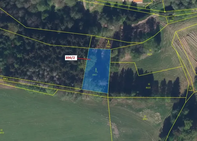 Dražba lesa, Ohnišov, 978 m2