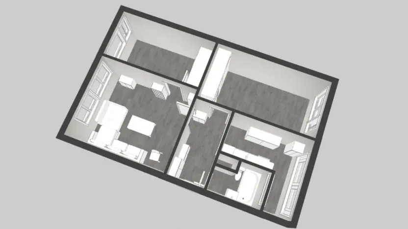 Pronájem bytu 3+1, Náchod - Staré Město nad Metují, Bílkova, 57 m2