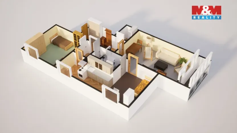 Prodej bytu 2+1, Tanvald, Sportovní, 57 m2