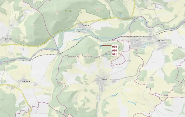 Dražba lesa, Rabí, 4276 m2