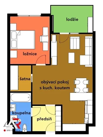 Prodej bytu 2+kk, Brno, Řípská, 59 m2