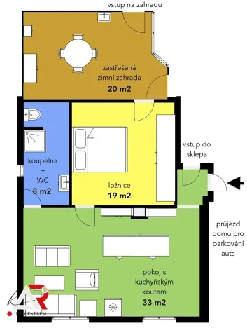 Pronájem bytu 2+kk, Čebín, 80 m2