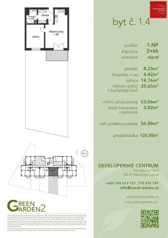 Prodej bytu 2+kk, Mariánské Lázně, Chebská, 57 m2