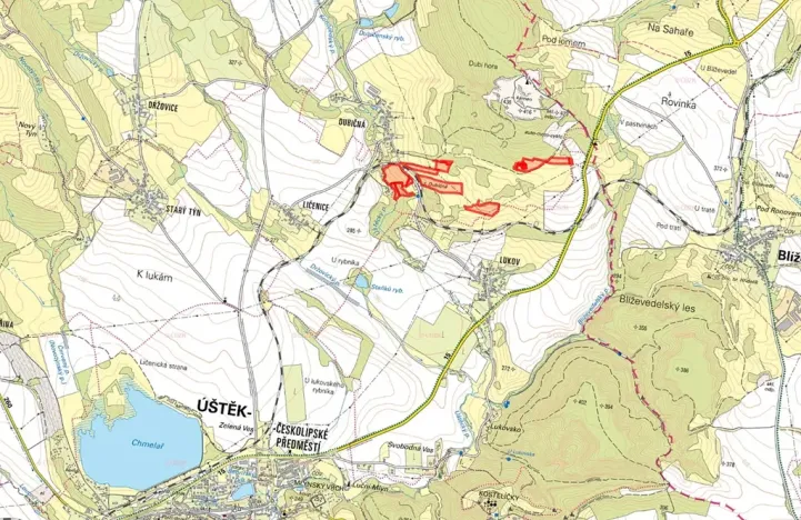 Prodej louky, Úštěk, 126063 m2