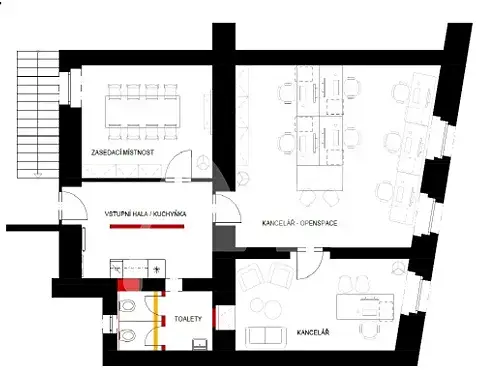 Pronájem kanceláře, Praha - Nové Město, Krakovská, 132 m2