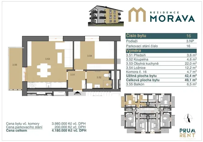 Prodej bytu 2+kk, Zábřeh, Leštinská, 42 m2