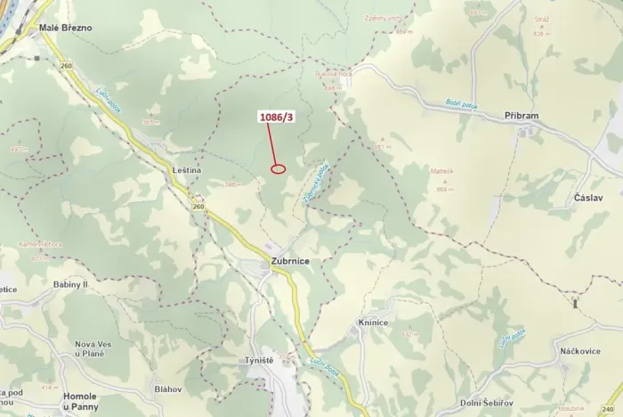 Dražba lesa, Zubrnice, 18 m2