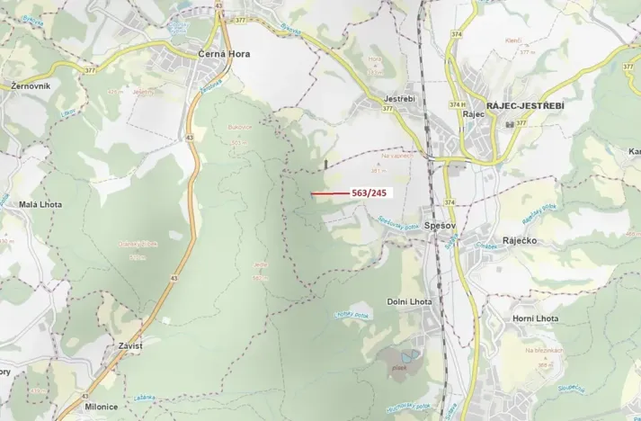 Dražba lesa, Spešov, 1009 m2