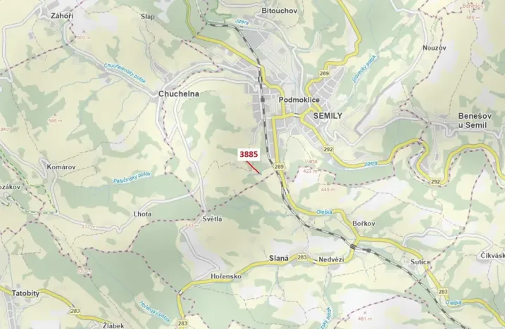 Dražba lesa, Semily, 561 m2