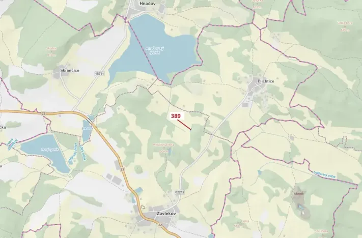 Dražba lesa, Zavlekov, 332 m2