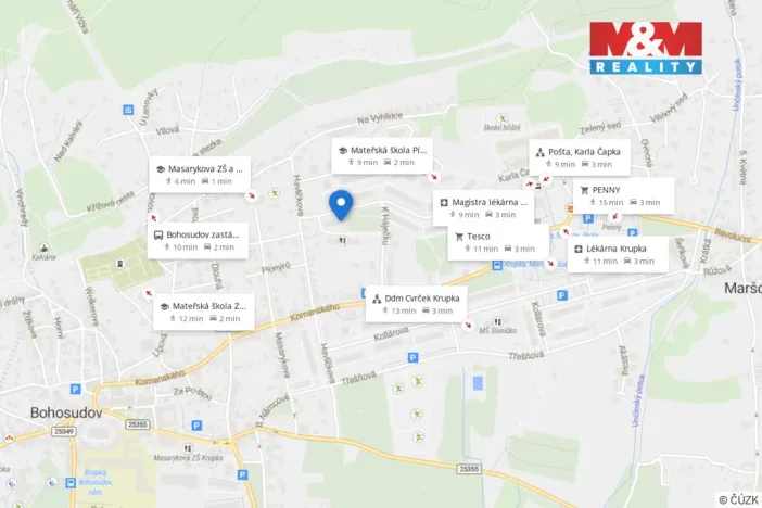 Prodej bytu 1+1, Krupka - Maršov, Karla Čapka, 35 m2