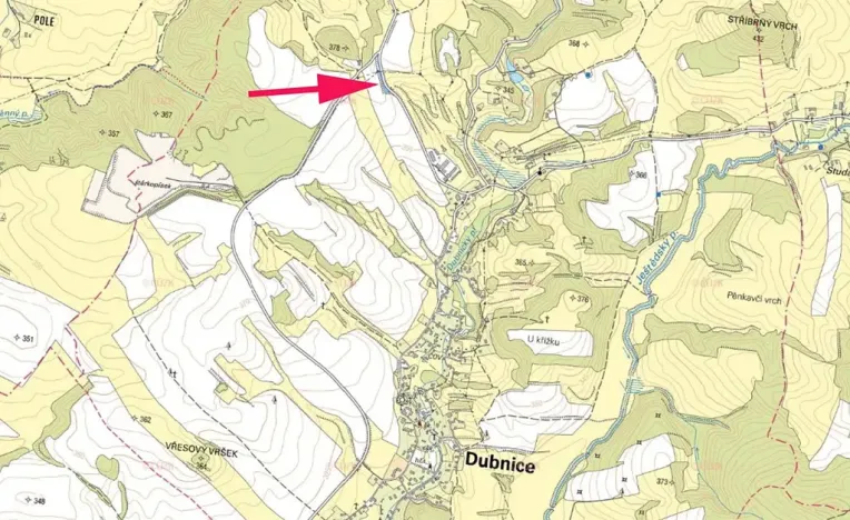 Prodej lesa, Dubnice, 1405 m2