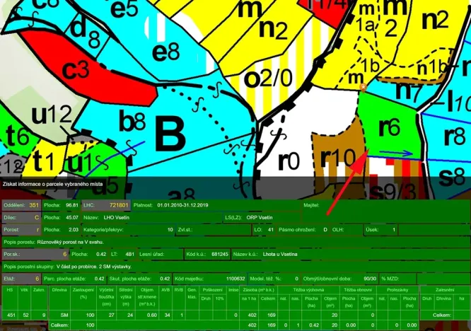 Prodej lesa, Lhota u Vsetína, 4855 m2