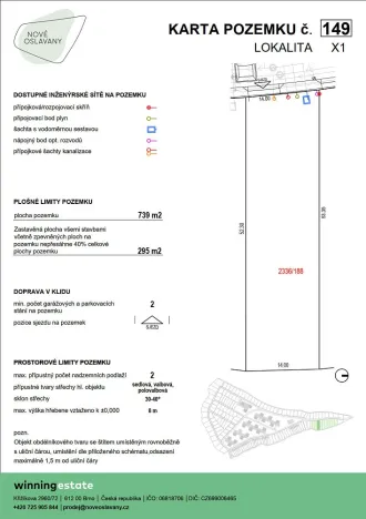 Prodej pozemku, Oslavany, 739 m2