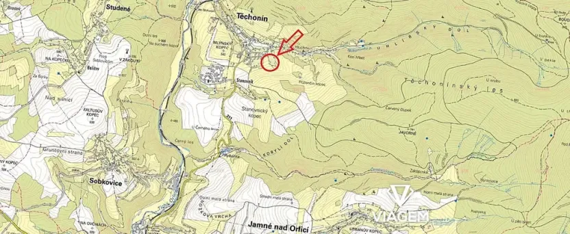 Prodej podílu pole, Těchonín, 93 m2