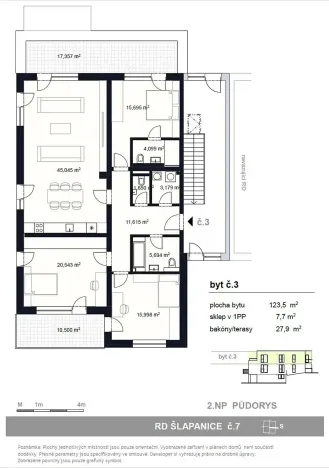 Prodej bytu 4+kk, Šlapanice, 123 m2