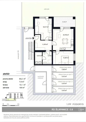 Prodej bytu 3+kk, Šlapanice, 83 m2