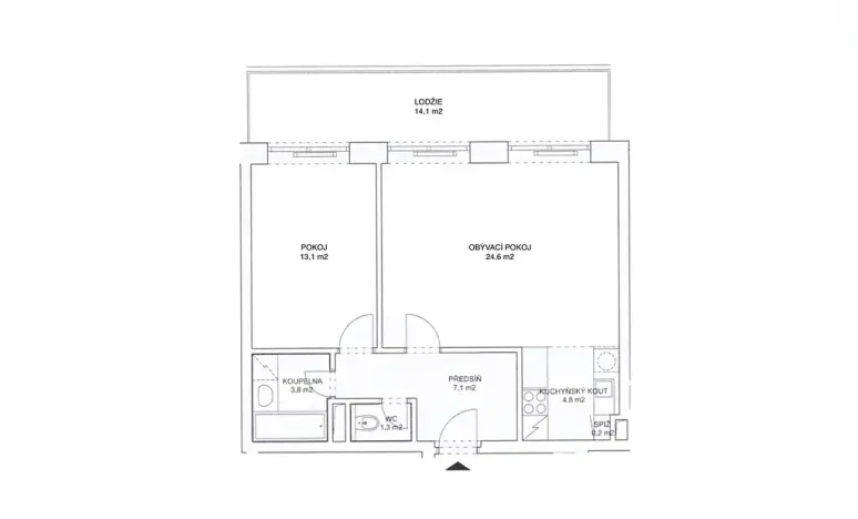 Pronájem bytu 2+kk, Brno, Leitnerova, 68 m2