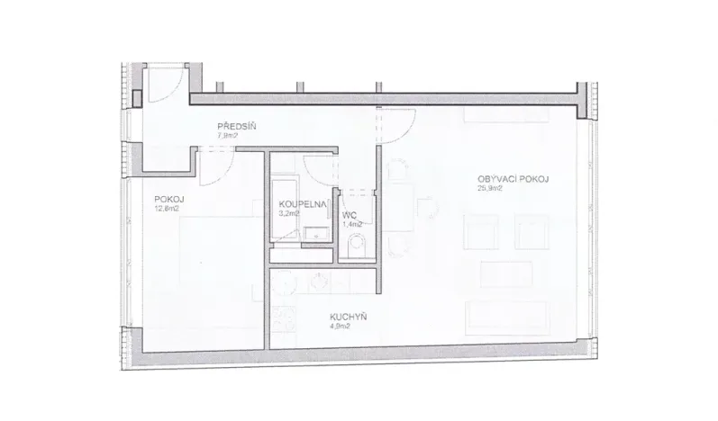 Pronájem bytu 2+kk, Brno, Spálená, 56 m2