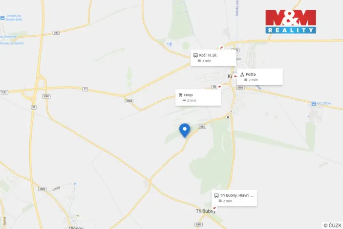 Prodej zahrady, Kočí, 521 m2