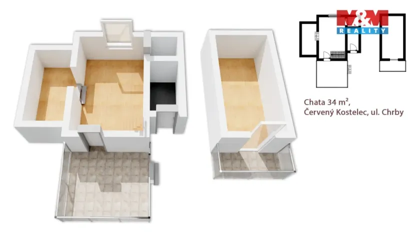 Prodej chaty, Červený Kostelec, Chrby, 34 m2