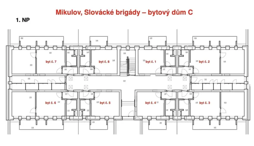 Pronájem bytu 1+kk, Mikulov, 25 m2