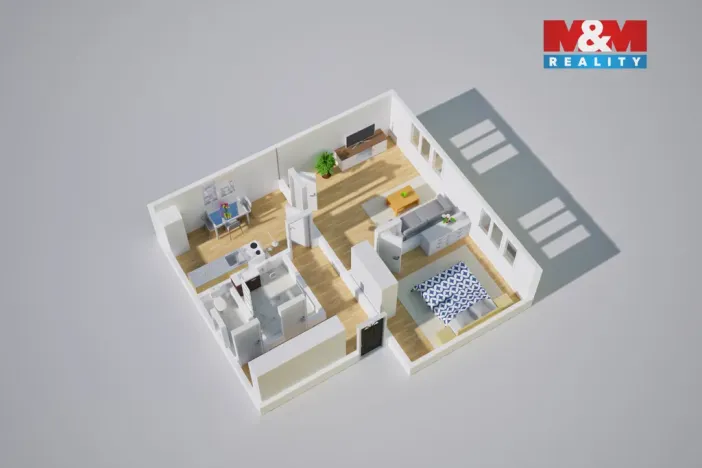 Prodej bytu 2+1, Duchcov, Malinovského, 55 m2