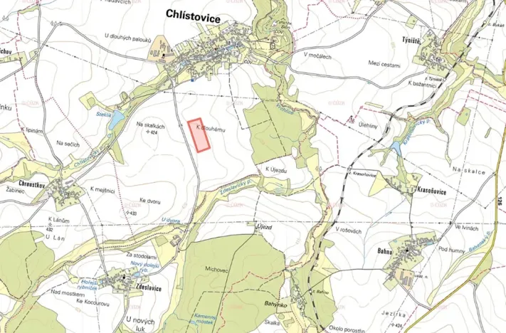 Prodej pole, Chlístovice, 40666 m2