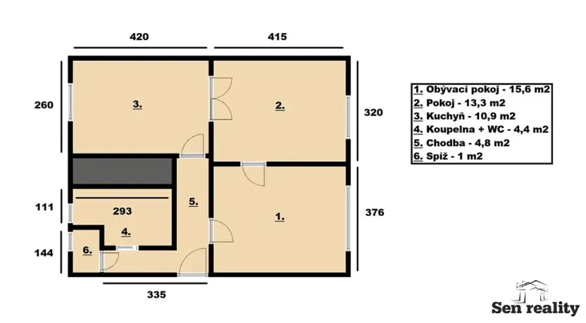 Pronájem bytu 2+1, Kolín, Bachmačská, 50 m2