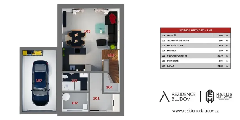 Prodej rodinného domu, Bludov, Za školou, 106 m2