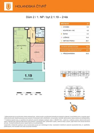 Pronájem bytu 2+kk, Olomouc, Aloise Rašína, 54 m2