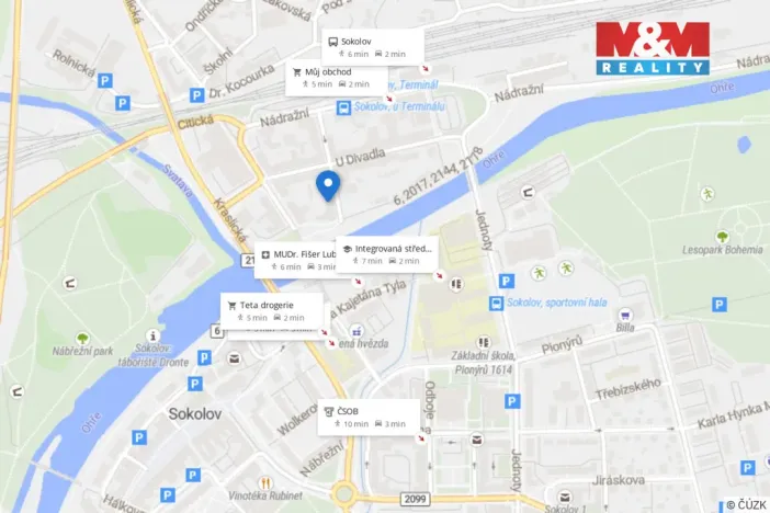 Pronájem bytu 2+1, Sokolov, Svatopluka Čecha, 55 m2