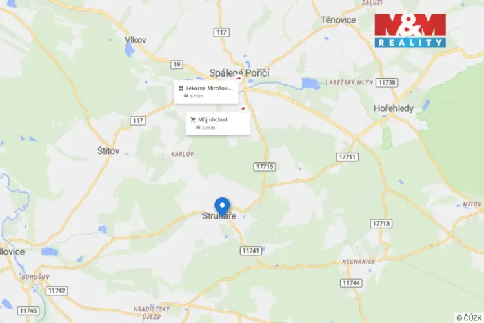 Prodej rodinného domu, Spálené Poříčí - Struhaře, 225 m2