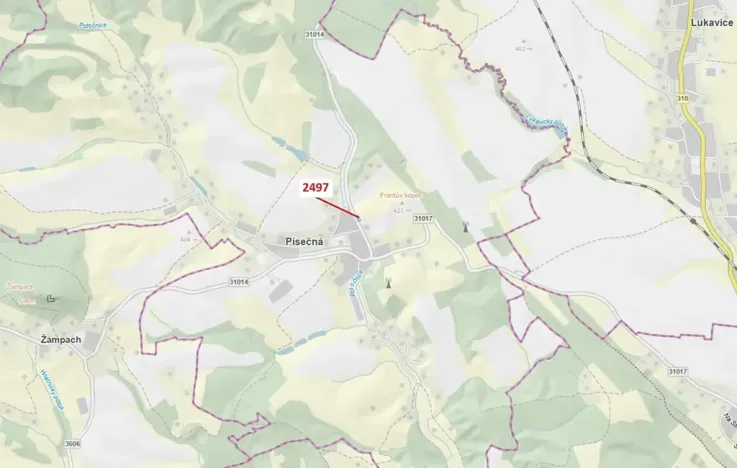 Dražba lesa, Písečná, 797 m2