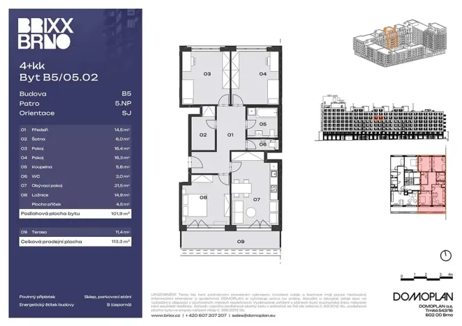 Prodej bytu 4+kk, Brno, Jihlavská, 102 m2