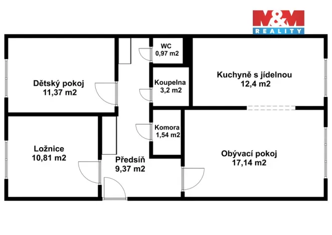 Prodej bytu 3+1, Praha - Strašnice, Pod strání, 68 m2