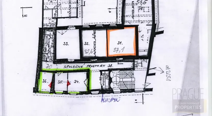Pronájem kanceláře, Praha - Staré Město, Melantrichova, 35 m2