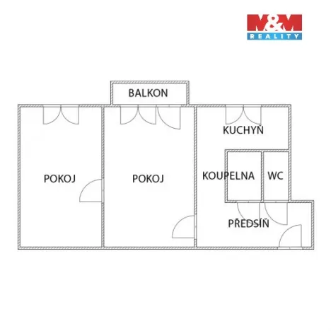 Prodej bytu 2+1, Kopřivnice, Obránců míru, 54 m2