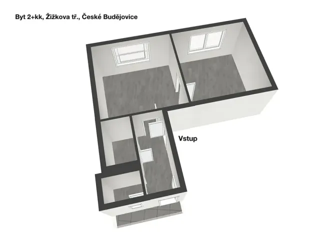 Prodej bytu 2+kk, České Budějovice, Žižkova tř., 51 m2