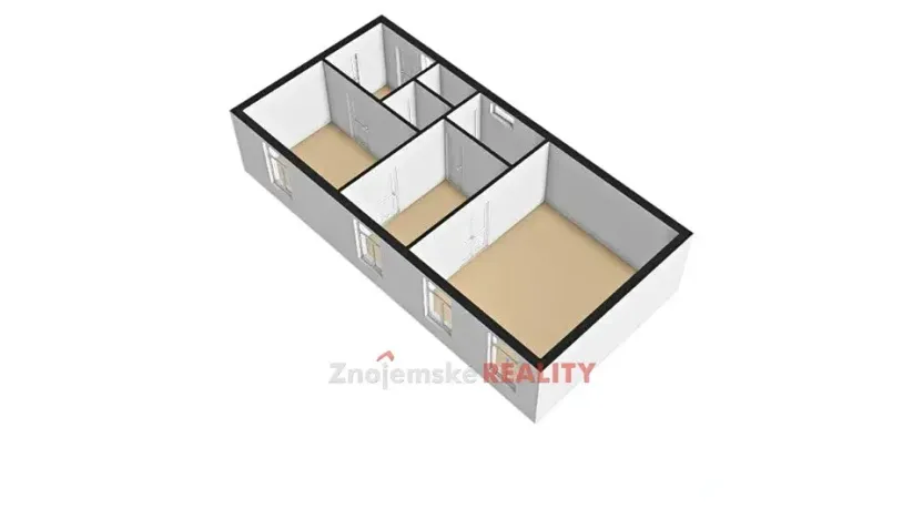 Prodej bytu 2+1, Znojmo, Vídeňská třída, 60 m2