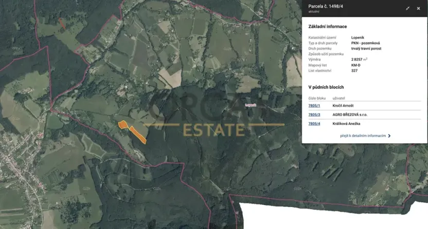 Prodej pole, Lopeník, 1413 m2