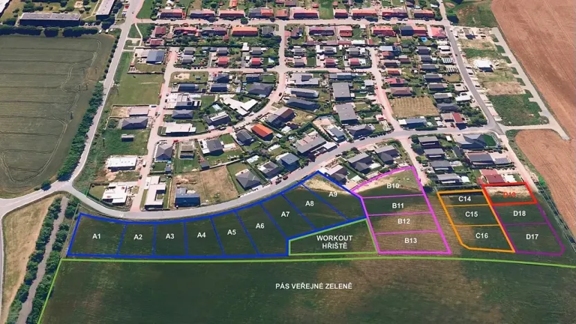 Prodej pozemku pro bydlení, Hrušovany u Brna, Pod Střediskem, 759 m2