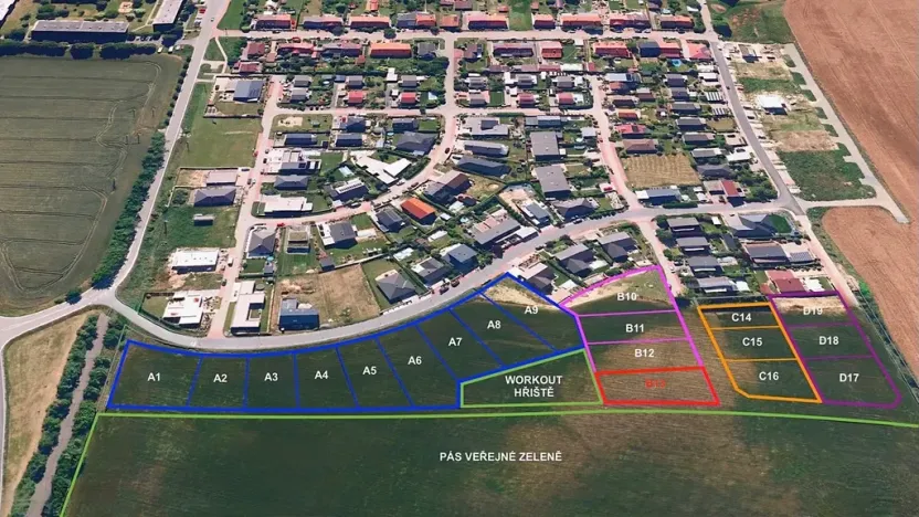 Prodej pozemku pro bydlení, Hrušovany u Brna, Pod Střediskem, 908 m2