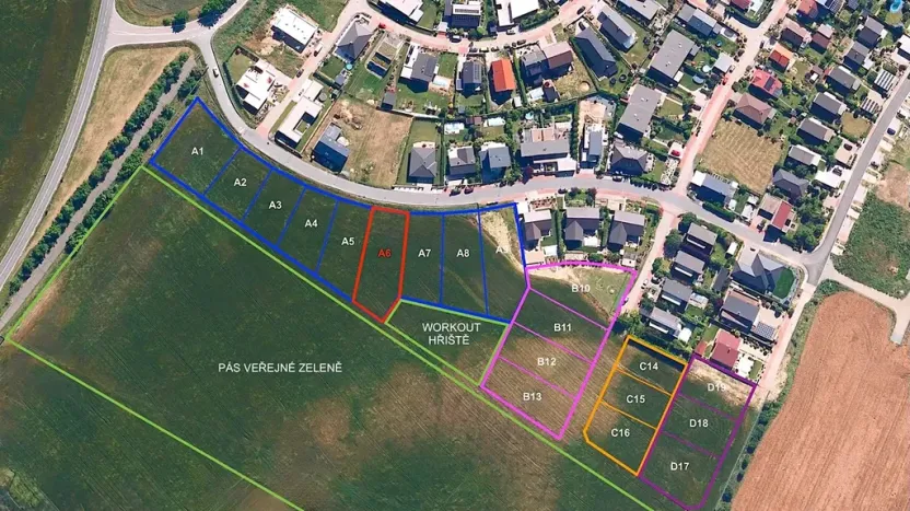 Prodej pozemku pro bydlení, Hrušovany u Brna, Pod Střediskem, 1095 m2
