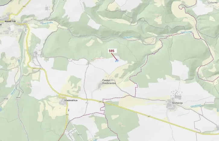 Dražba lesa, Manětín, 4801 m2