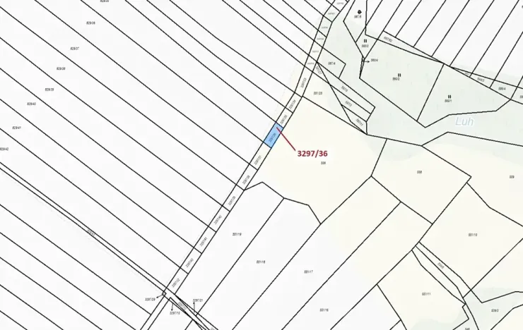 Dražba pozemku, Březník, 86 m2