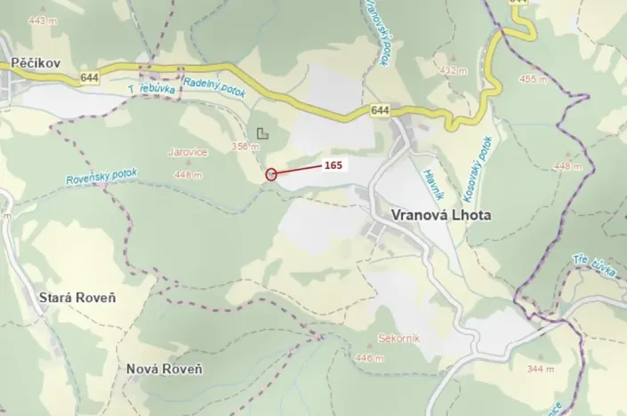 Dražba pole, Vranová Lhota, 198 m2