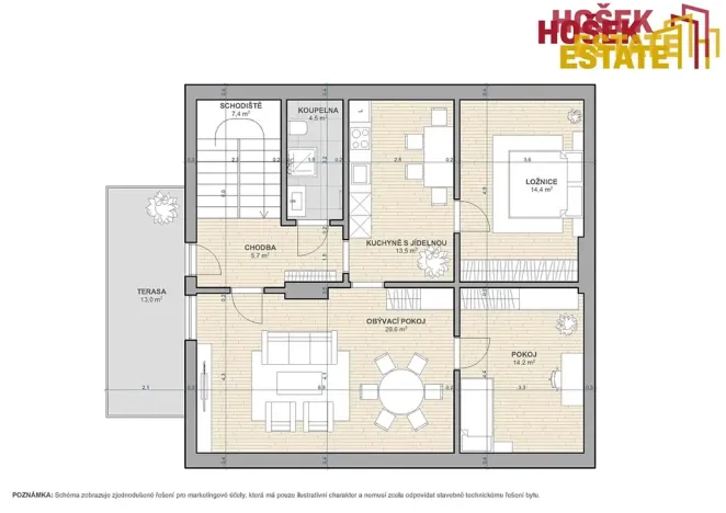 Prodej bytu 3+1, Tvarožná Lhota, 81 m2
