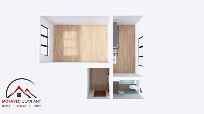 Pronájem bytu 1+1, Ostrava, Newtonova, 41 m2