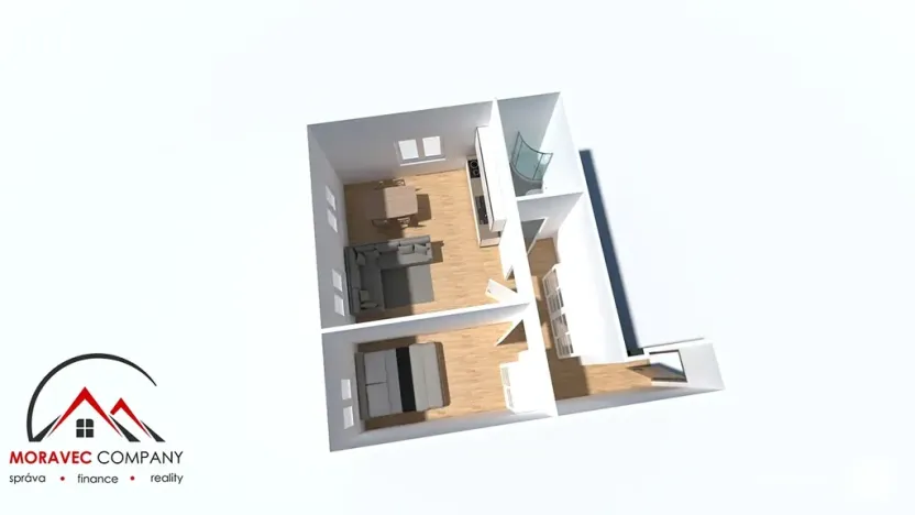 Pronájem bytu 2+kk, Ostrava, Palackého, 50 m2